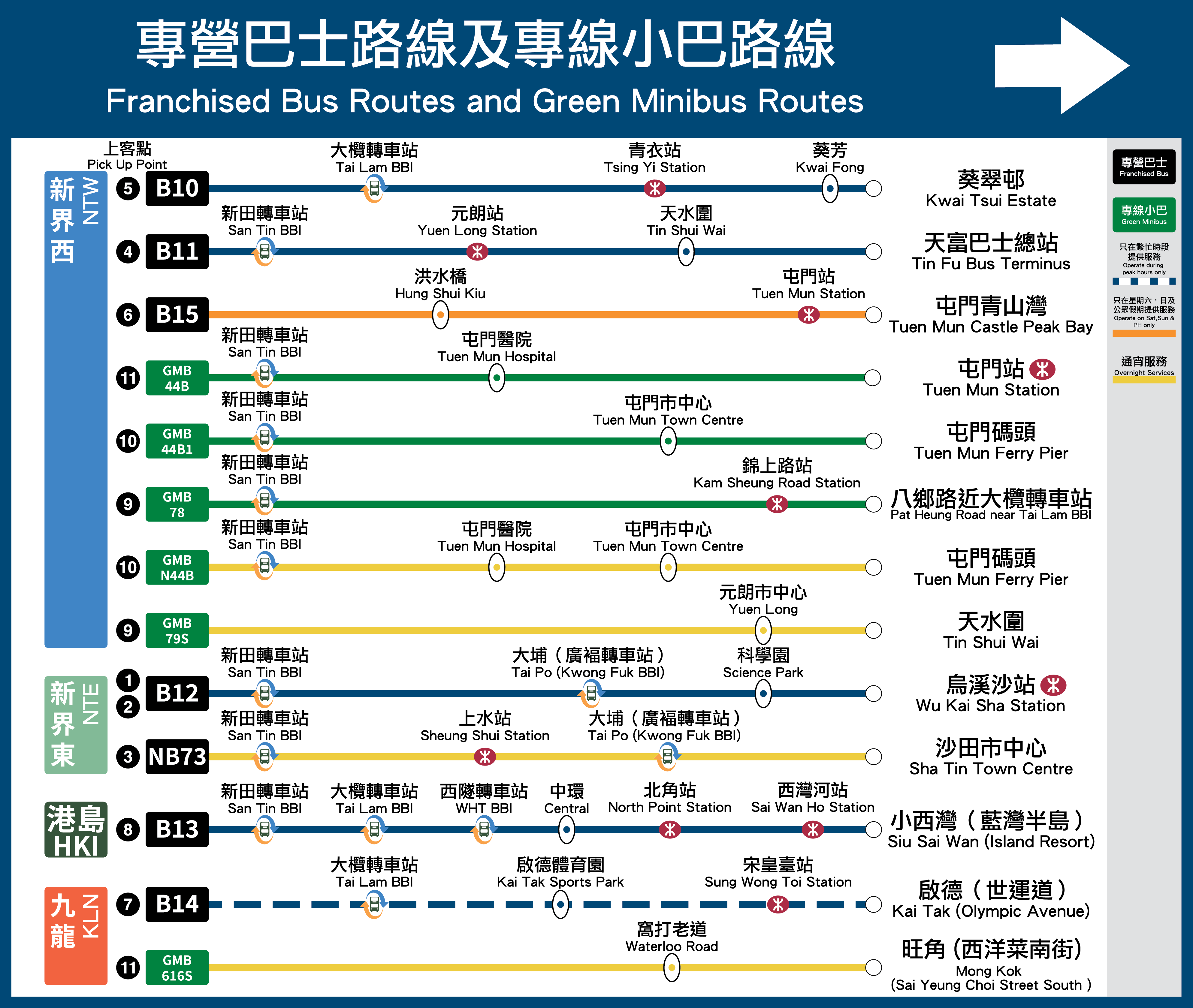 專營巴士路線及專線小巴路線 專營巴士路線及專線小巴路線